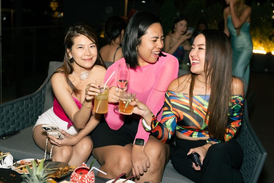 Bangkok: Dark Waters Rooftop Bar at Ten Six Hundred - A Bangkok rooftop night with a lower skyline