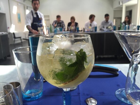 Bombay Sapphire Gin Distillery Tour and Cocktail - Starting with a G&T at the Turbine Bar