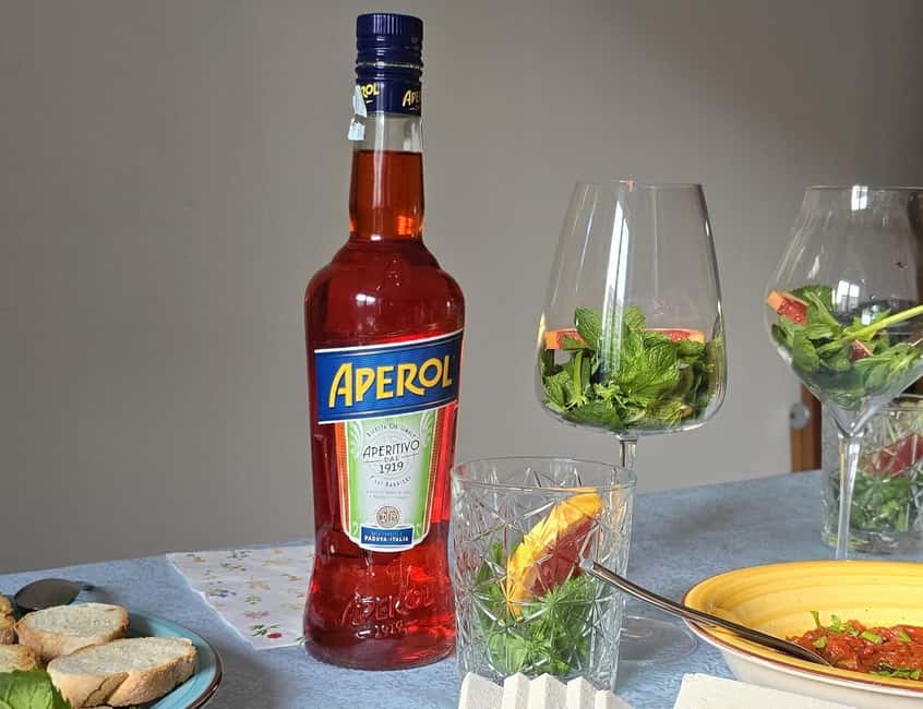 Cagliari: Spritz Cocktail Making Class with Snacks - Making Aperol Spritz and Campari Spritz