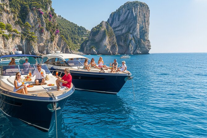 Capri in a Day: Boat Tour + City Visit + Free Bar + Brunch - Sailors’ Cave, the Faraglioni, and the classic Capri view
