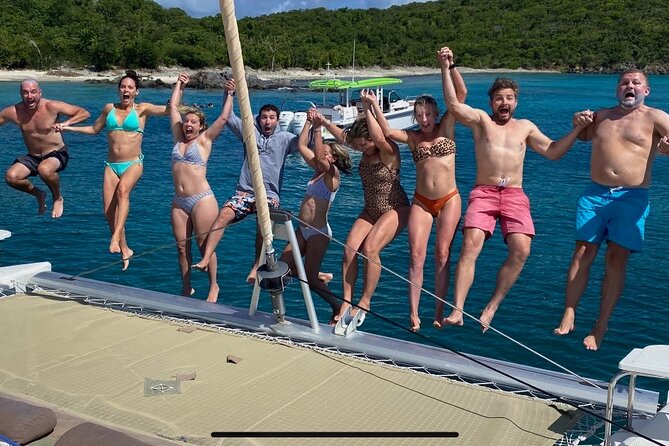 Catamaran Sail to Jost Van Dyke (Soggy Dollar Bar) - Breakfast, mimosas, and the open boat bar