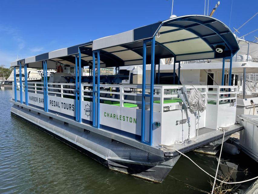 Charleston: Harbor Bar Pedal Boat Party Cruise - Boarding the 39-foot pontoon