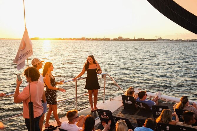 Charleston Iconic Sunset Sail - Lux Catamaran w/Bar & Bathrooms - Charleston’s peninsula from the harbor