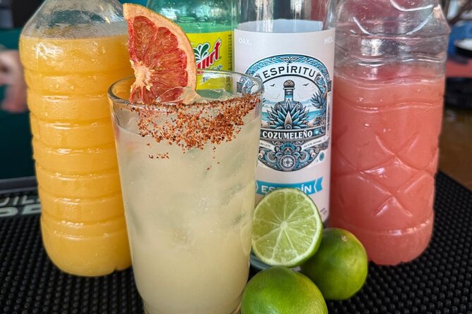 Cocktail Making in Cozumel Mexico - Starting With Tequila and Fresh Margarita Ingredients