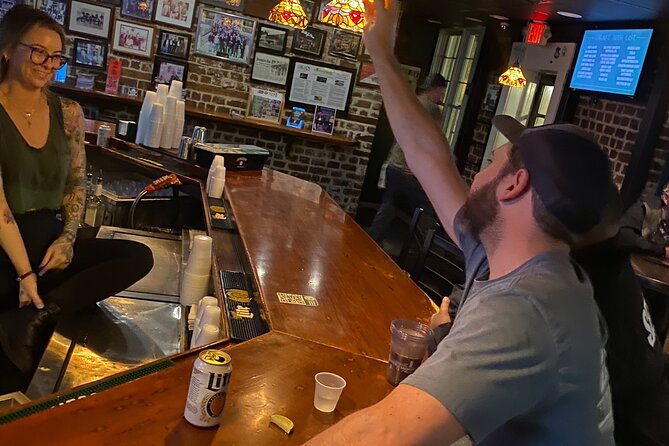 Conjuring Cocktails Pub Crawl - Sarah Anne, Austin, and the storytelling style