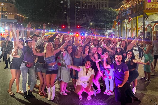 Downtown Austin VIP Bar & Club Crawl - Walking through Sixth Street after traffic closes