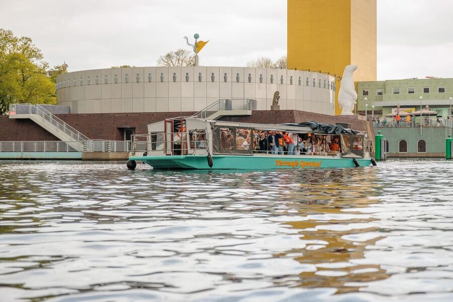 Groningen: Terrace Boat Experience with a Cozy Bar - The Cabriolet Roof Makes Dutch Weather Easier