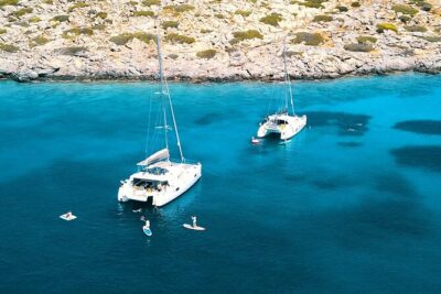 Heraklion: Catamaran Cruise to Dia with Sunset, Meal & Bar