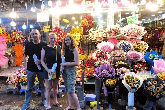 Ho Chi Minh Nightlife & Street Food Tour By Motorbike - Ho Thi Ky Flower Market adds color and a late-evening food stop
