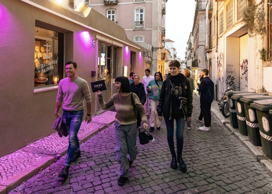 Lisbon: Tipsy Tour Fun Bar Crawl with a Local Guide - Organized bar entry saves time