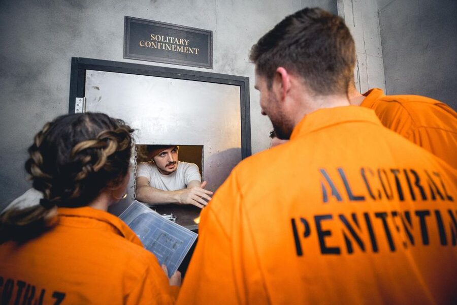 Liverpool: Alcotraz Immersive Prison Cocktail Experience - The Warden, Cassidy, and the comic tone