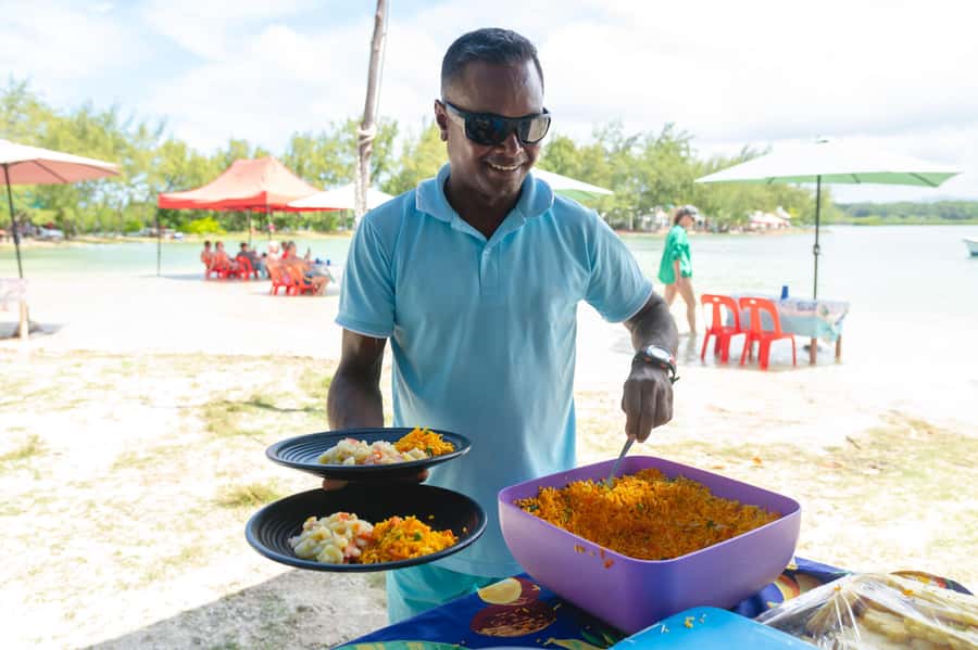 Mauritius: Speedboat Ile aux Cerfs, GRSE Waterfall, BBQ, Bar - The beach BBQ is a real part of the experience
