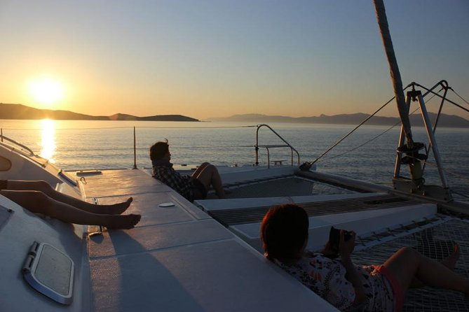 Mykonos Catamaran Private Sunset Cruise, Full Meal & Open-Bar - Starting at Ornos Bay with a short safety briefing