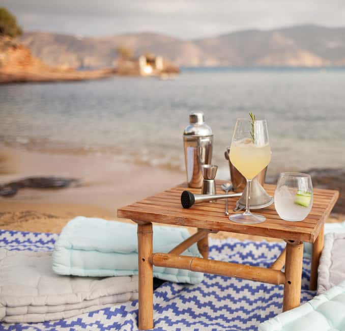 Mykonos: Cocktail Making Class on a Secluded Beach - A quiet beach instead of a crowded Mykonos bar