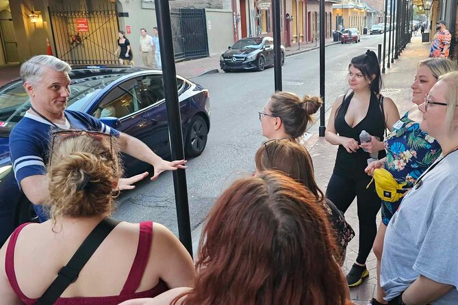 New Orleans Lewd Spirits Haunted Tour with Bar Stops - Walking through the French Quarter’s darker corners