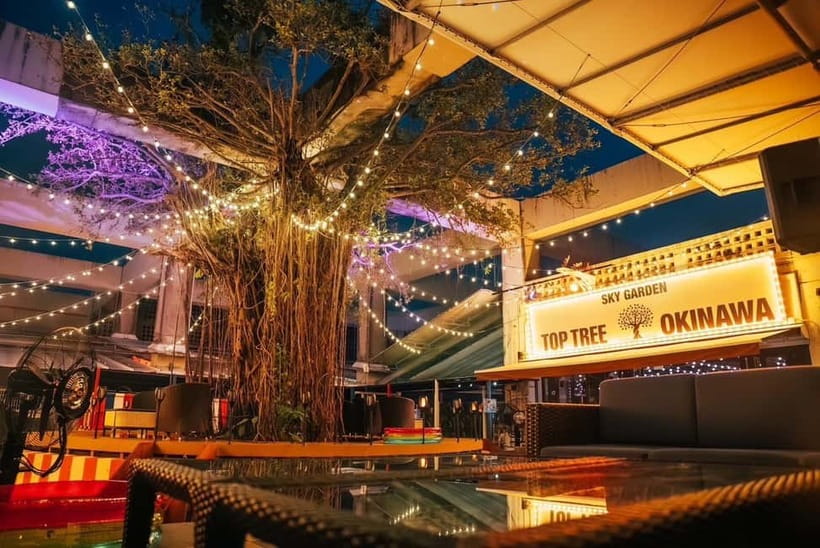 Okinawa:Sky BAR TOPTREE Nightclub Entry Ticket+Drink & VIP - From Don Quijote to TOP TREE Okinawa