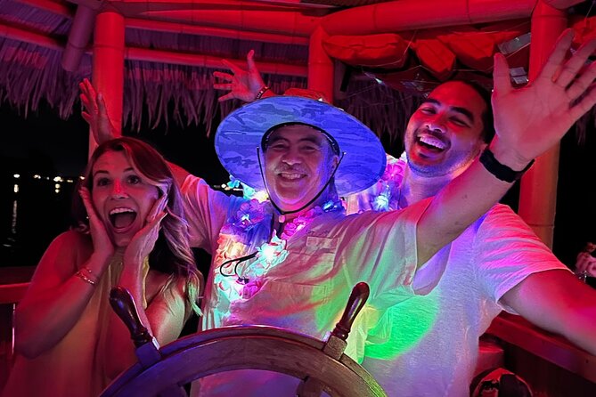 Original CRUISIN' TIKIS Lit on the Lagoon- A Glow Tiki Bar Cruise - Why a night on the Lower Grand Lagoon works so well