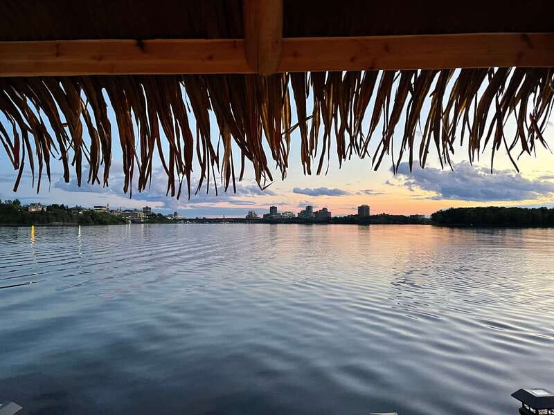 Ottawa: Floating Tiki Bar Cruise on the Ottawa River - Parliament Hill from the river
