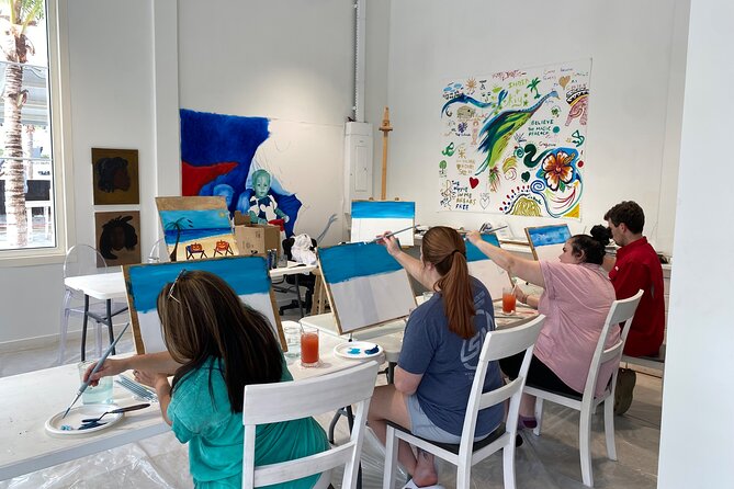 Paint and Sip at the Gallery and Wine Bar - Painting with a Bahamian artist