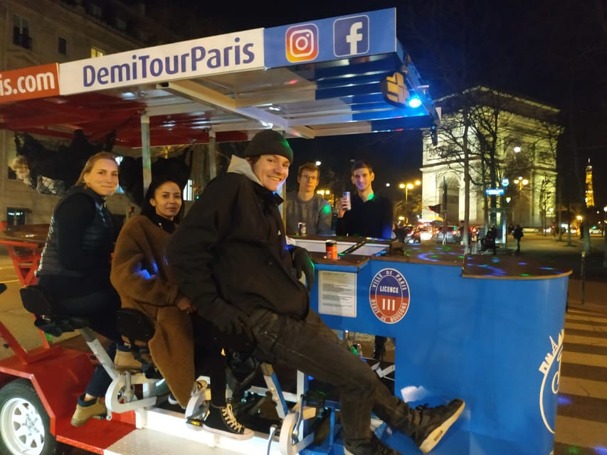 Paris: Beer Bike Bar With Drinks Included - Starting near the Arc de Triomphe