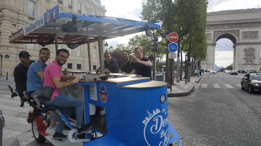 Paris: Beer Bike Bar With Drinks Included - Pedaling, shoes, and physical effort
