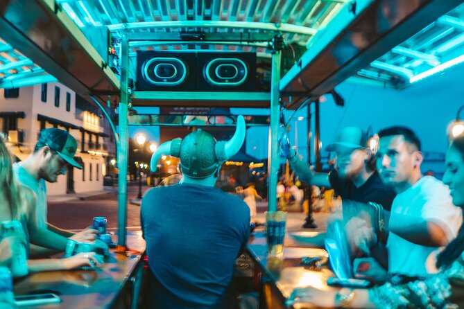 Party Bike through St. Pete with Bar+Mural Stops on Trolley Pub - 3 Daughters Brewing: games, bands, and the home base