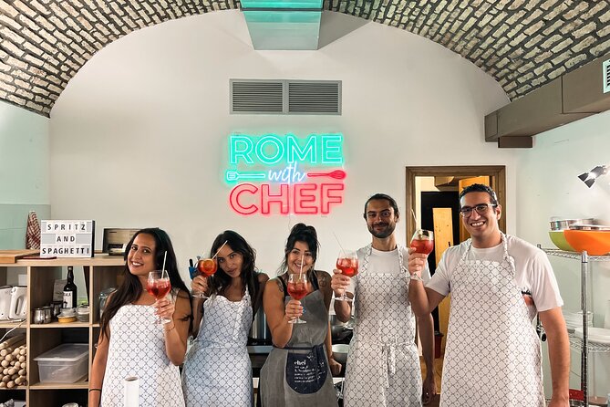 Pasta Cooking Class Near the Colosseum with 3 Spritz Cocktails - Rolling and cutting fresh fettuccine