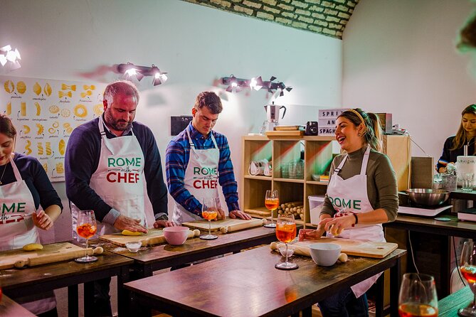 Pasta Cooking Class Near the Colosseum with 3 Spritz Cocktails - Carbonara, cacio e pepe, and the hands-on question