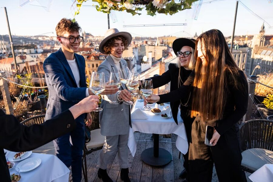 Prague: Sky Bar Aperitivo Menu with Drink & Panoramic Views - Why the two-hour wine option may be worth it