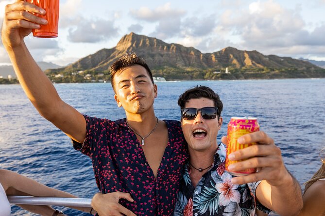 Premier Waikiki Sunset Party Cruise with Live DJ and Full Bar - Who will have the best time?