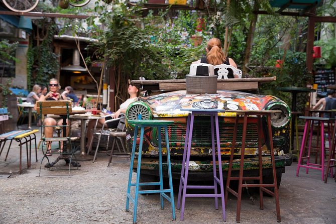 Private Budapest Ruin Bar Tour with Local Drinks & Street Food - District 7 street art and the story behind the bars