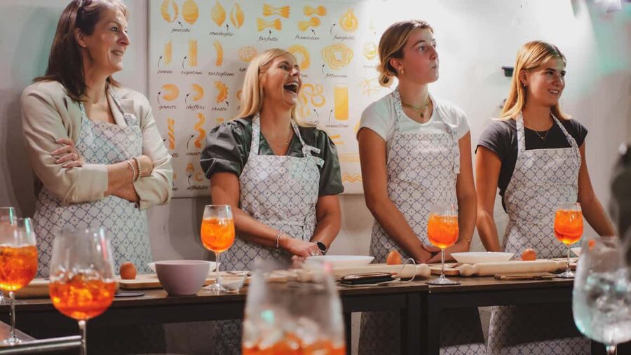 Rome Cooking Class: Make Pasta and 3 Spritz Cocktails - Aperol, Hugo, and limoncello spritzes