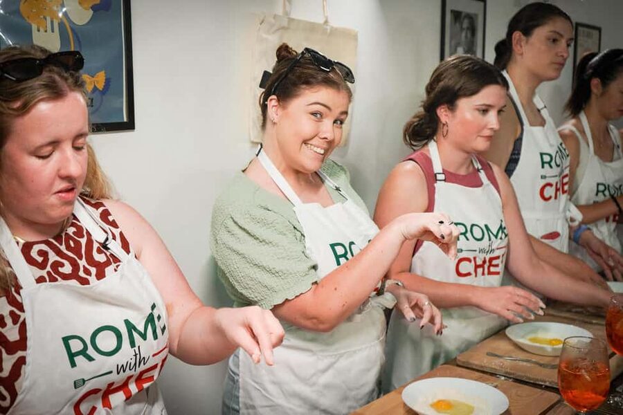 Rome Cooking Class: Make Pasta and 3 Spritz Cocktails - Making pasta by hand, from dough to dinner