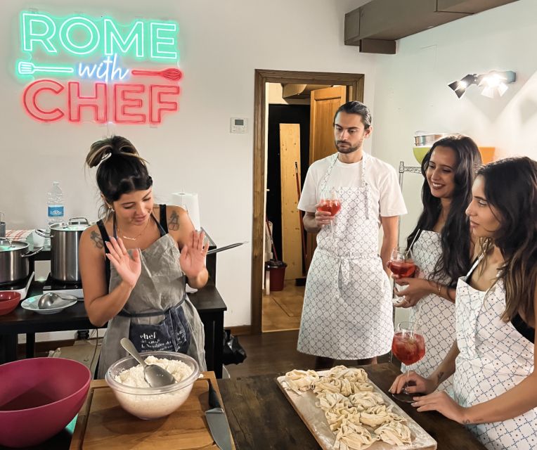 Rome: Pasta Cooking Class with Spritz Cocktails - Sitting down to your homemade meal