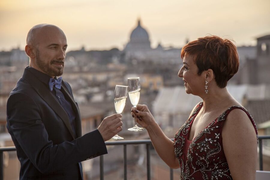 Rome: Rooftop Bar Opera Show - The view from La Grande Bellezza