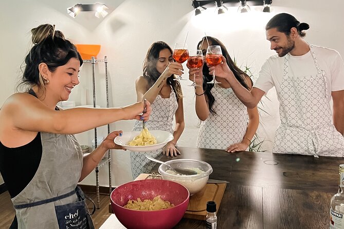 Rome Tipsy Cooking Class: Make Pasta and Mix 3 Spritz Cocktails - The Hugo Spritz Keeps the Cooking Moving
