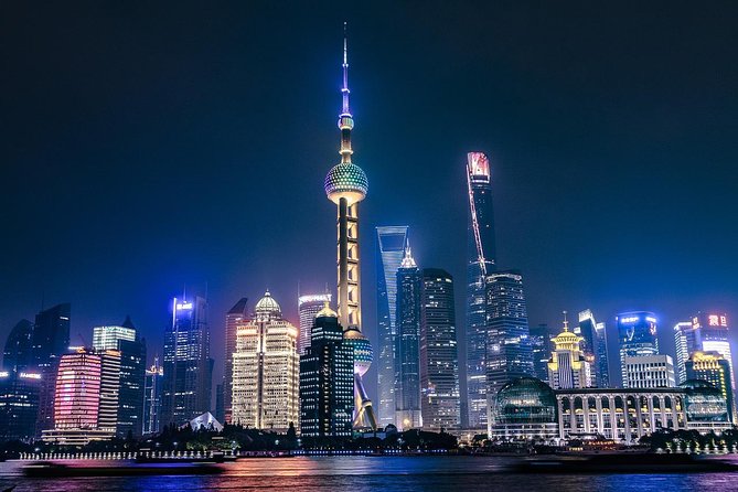 Shanghai Authentic Dinner and Night River Cruise with Rooftop Bar Hopping Option - The Huangpu River after dark