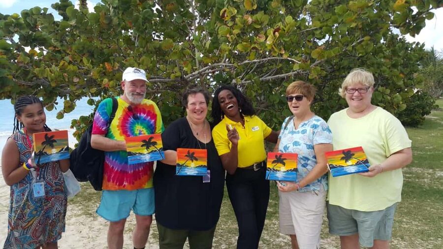 Sip & Paint with lunch on exciting Ffryes Tiki beach Bar - The Day Begins in St. John’s at Cheers Restaurant