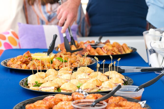 Sunday Mimosa Bar Catamaran Sail with Mini Brunch Bites - Mimosas, brunch bites, and music onboard