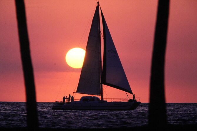 Sunset Cocktail Cruise on our Sailing Catamaran - Beautiful views, but limited narration