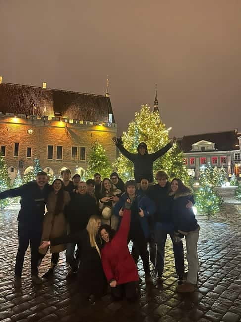 Tallinn: Bar Crawl with Shots, Beer, and Nightclub Entry - Walking from the hostel into Tallinn
