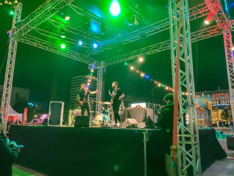 "Tirana After Dark: Nightlife Tour & Local Drinks" - Air Albania Stadium and the city’s newer face