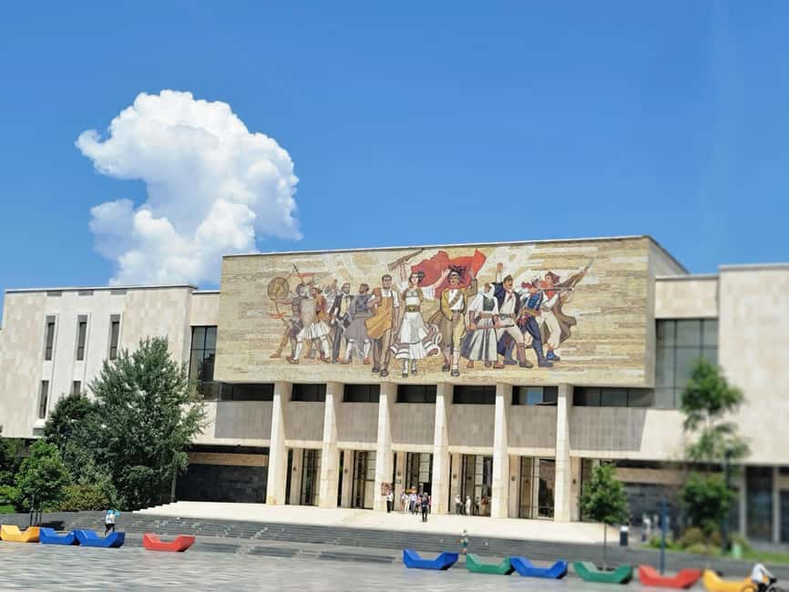 Tirana by Night: Walking Tour with Cocktail & City Lights - Et’hem Bey Mosque and the central sights