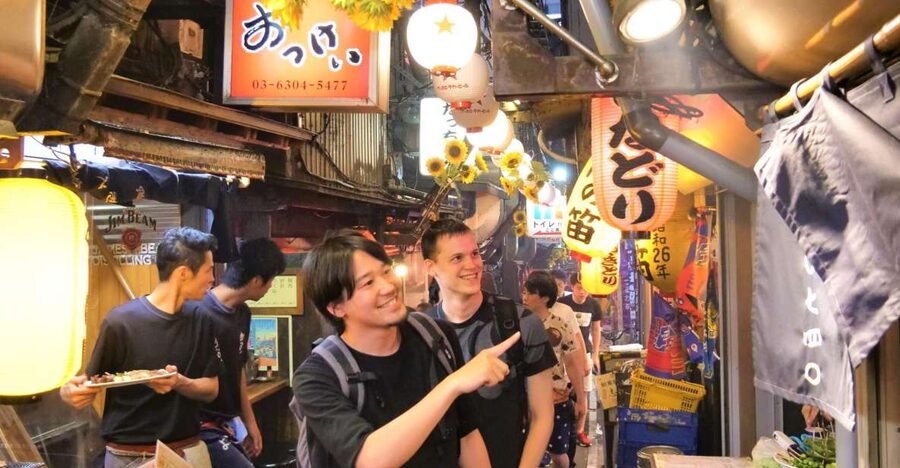 Tokyo: Shinjuku Bar Hopping with All-You-Can-Drink & Dinner - Omoide Yokocho: smoky food stalls and the first drinks