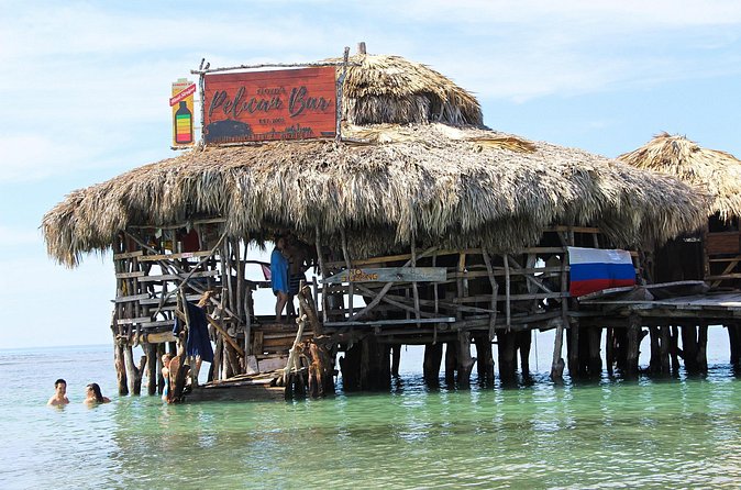 YS Falls, Black River Safari, and Floyd's Pelican Bar Day-Trip (Transportation) - Floyd’s Pelican Bar, a wooden stop offshore